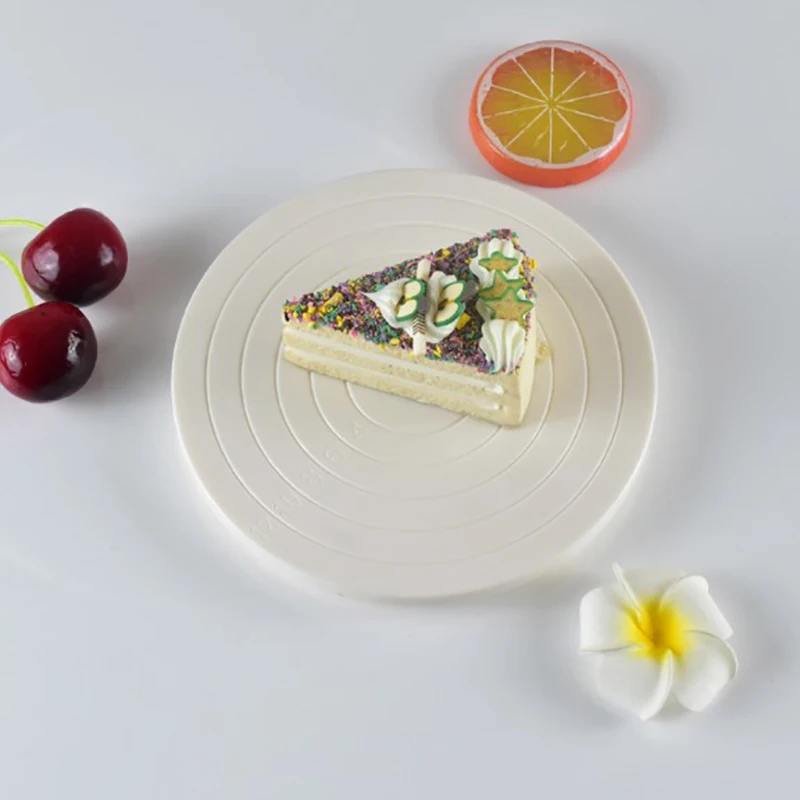 1PC 14cm DIY Cake Rotary Table Mini Plastic Fondant Cake Turntable Revolving Platform Round Cookie Stand Rotating Kitchen Tools