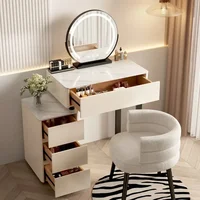 Table de vanité de chambre moderne organisateurs nordiques rangement Table de vanité de filles Style européen Tocador Maquillaje meubles de maison 3