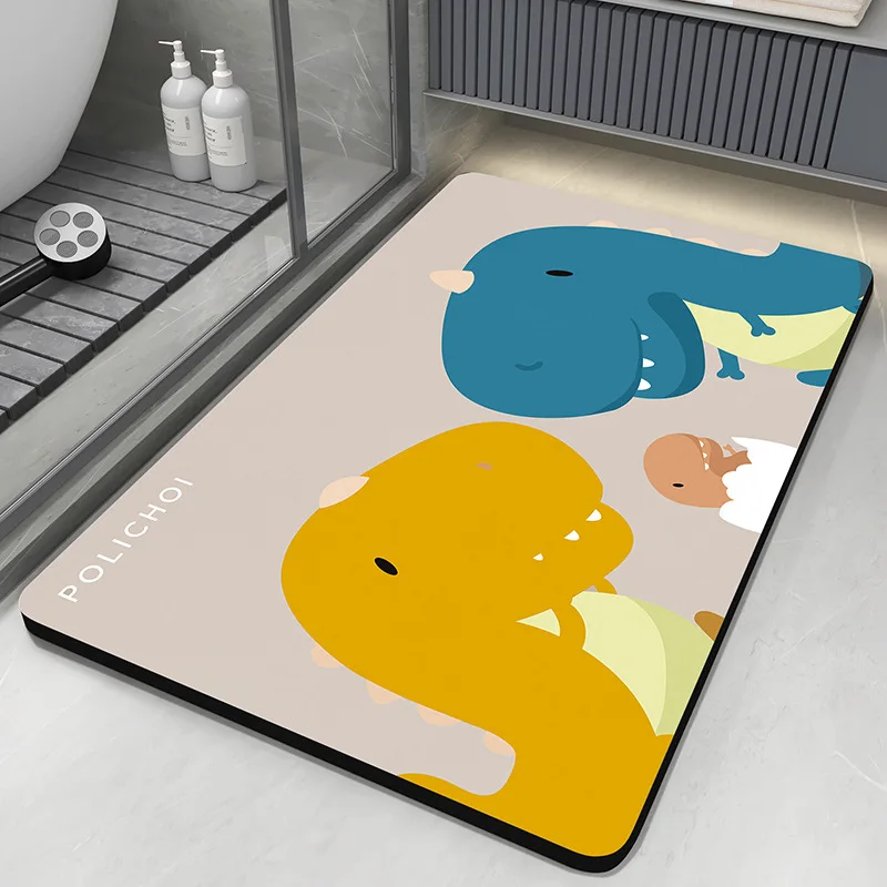 שטיח אמבטיה סופר סופגני עם דיאטומיט קרטון VIKAMA, מהיר לייבוש, שטיח רצפה למקלחת, ניתן לשטוף, שטיח דלת לא מחליק לרגליים של האמבטיה