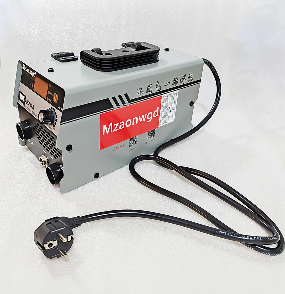 Mzaonwgd Non-Gas Semi-automatic Welding Machine MIG270 With wire and welding mask For Gasless Iron Soldering Portable MIG Welder