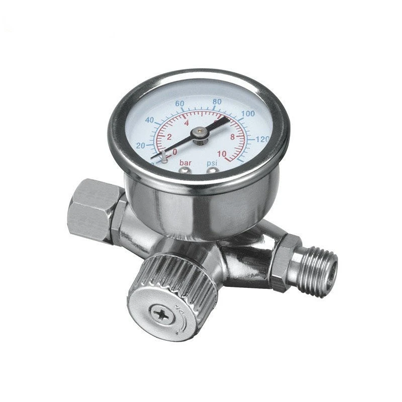 

1/4 Inch Spray Gun Pressure Regulator Professional MF09 Pneumatic Tool Pressure Gauge