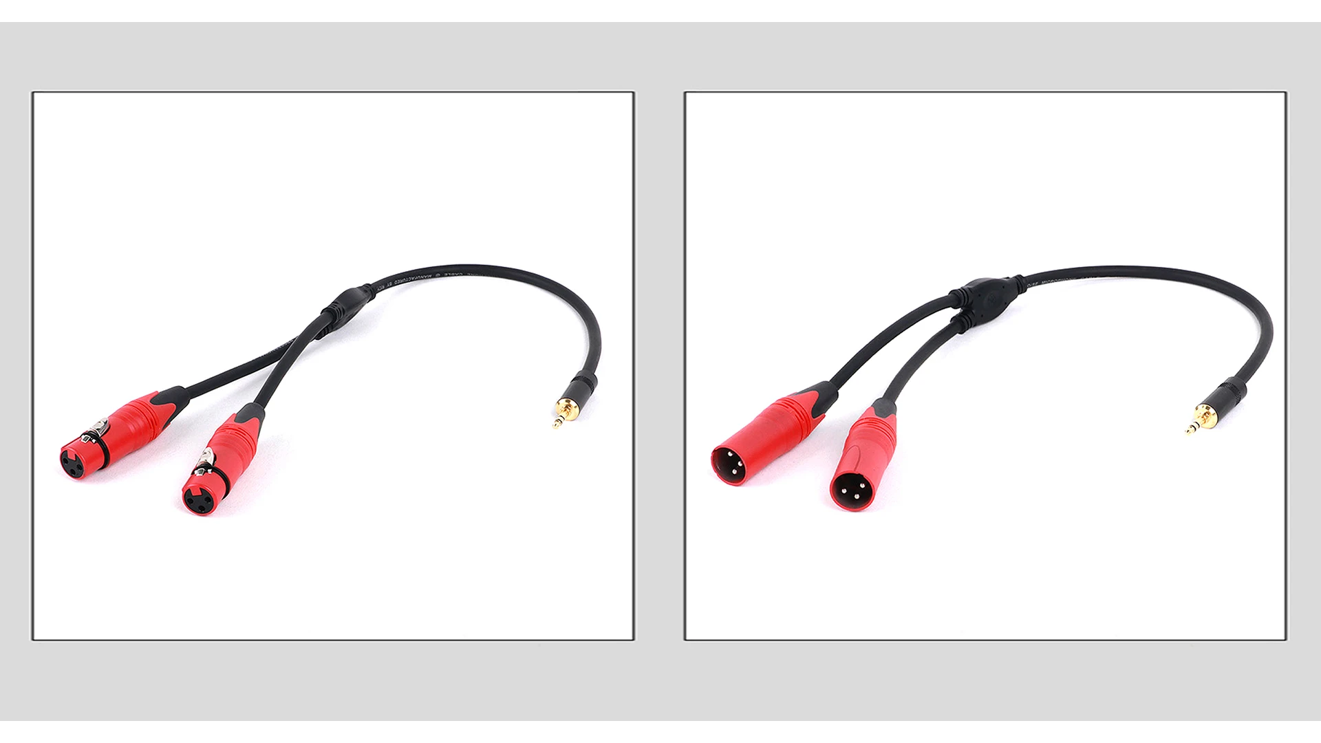 Mehrfarbiges 3-Pin XLR auf 1/8 (3,5mm) Stereo-Klinkenstecker Unbalanciertes Mikrofonkabel für Dynamische Mikrofone 0,3m 0,5m – Detail 9