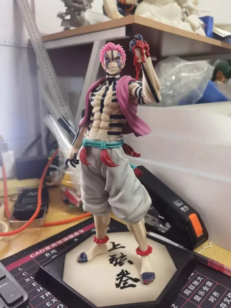 Demon Slayer 28cm Akaza Hakuji Figure Cheng Action Figurine Anime Kimetsu No Yaiba Model Pvc Statue Doll Collectible Model Toys