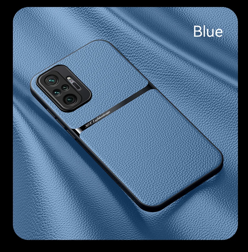 Xiaomi redmi note 10 ، 10 s ، مع لوحة معدنية ، حافظة جلدية لـ redmi note 10 pro max note 10 s ، حامل سيارة مغناطيسي