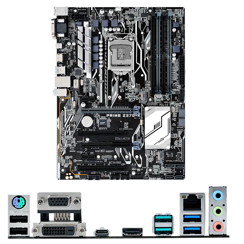 

Оригинальная материнская плата Intel Z270 PRIME, б/у, LGA1151 LGA 1151 DDR4 64 Гб M.2 NVME USB3.0 SATA3, десктопная материнская плата