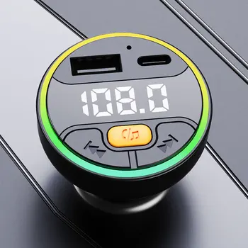 Car FM Transmitter Bluetooth 5.3 Handsfree Wireless Car Kit USB C Car Charger Auto Radio Fm Modulator Mp3 Player Adapter 1