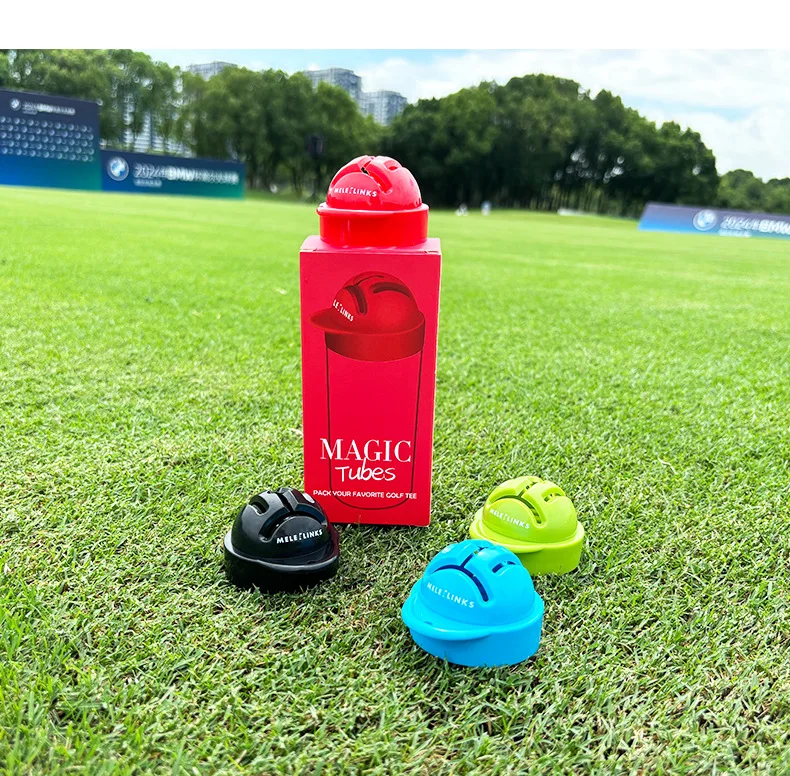 Golf treasure bottle 1 Golf Bottle With Hook Plastic Portable Comes With 3 Petal Type Golf Tee And 1 Marking Pen Golf Supplies