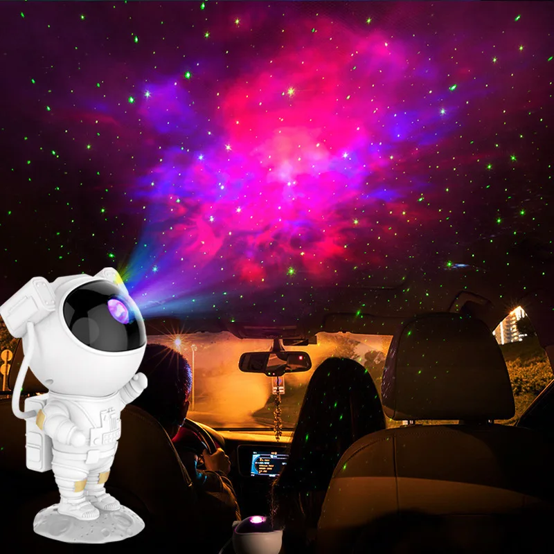 

MOONBIFFY Astronaut Starry Sky Laser Projector Lamp Bedroom Romantic Atmosphere Light Spaceman Night Light Valentine's Day Gift