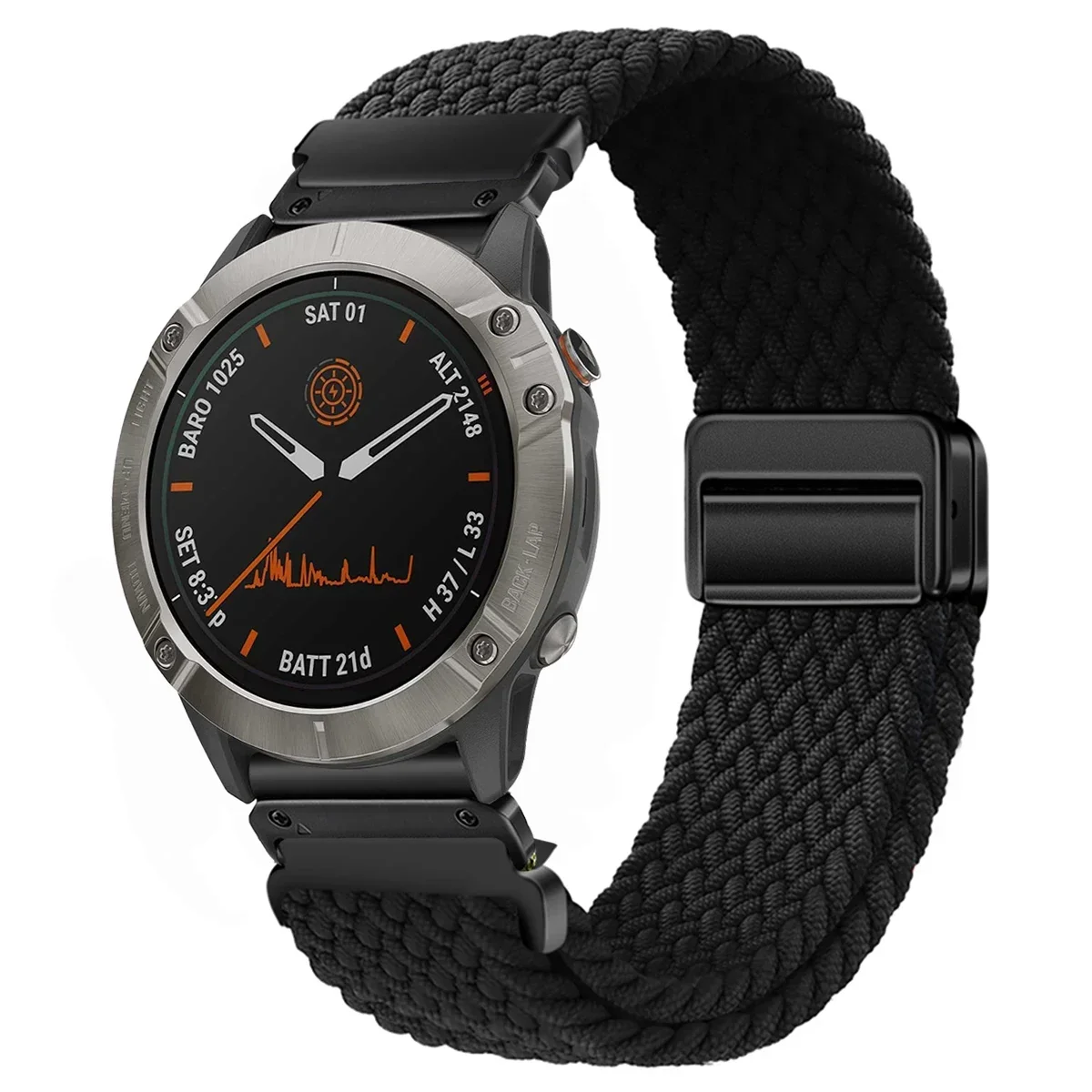 Enhanced Nylon QuickFit Smartwatch Strap - Universal 22/26mm Wristband