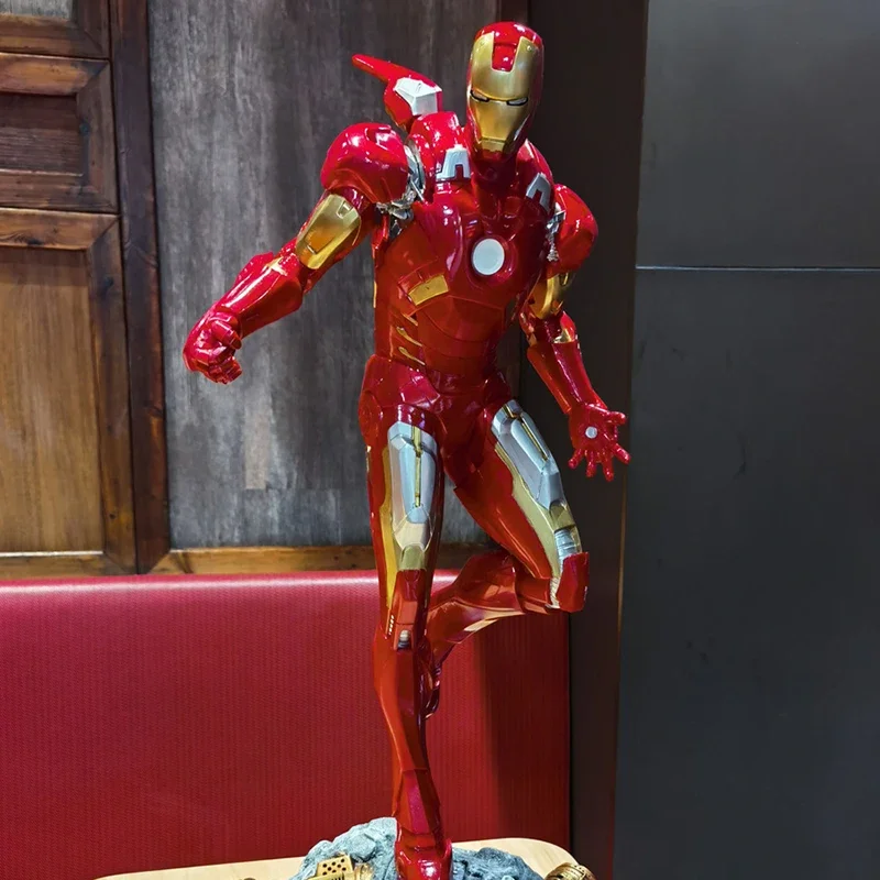 

Популярная модель Железного человека ручной работы Mk7, модель Мстителей Marvel вокруг большой полимерной статуи, дисплей, креативные подарки