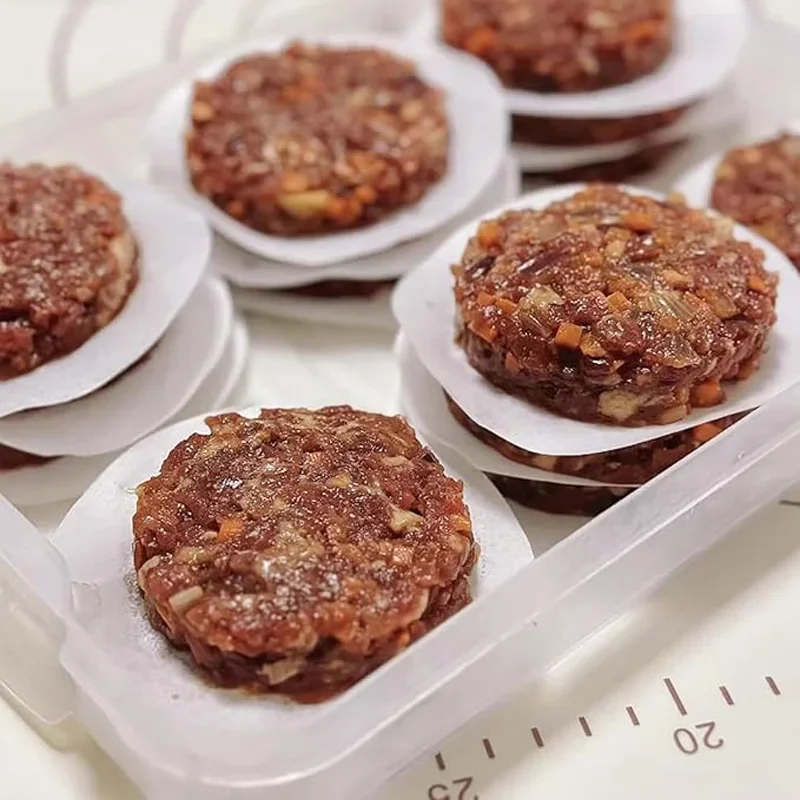 50/100pcs Burger Patty Paper Wax Paper Round Frozen Pressed Meatloaf Burger Meatloaf Non-stick Beef Barbecue Meat