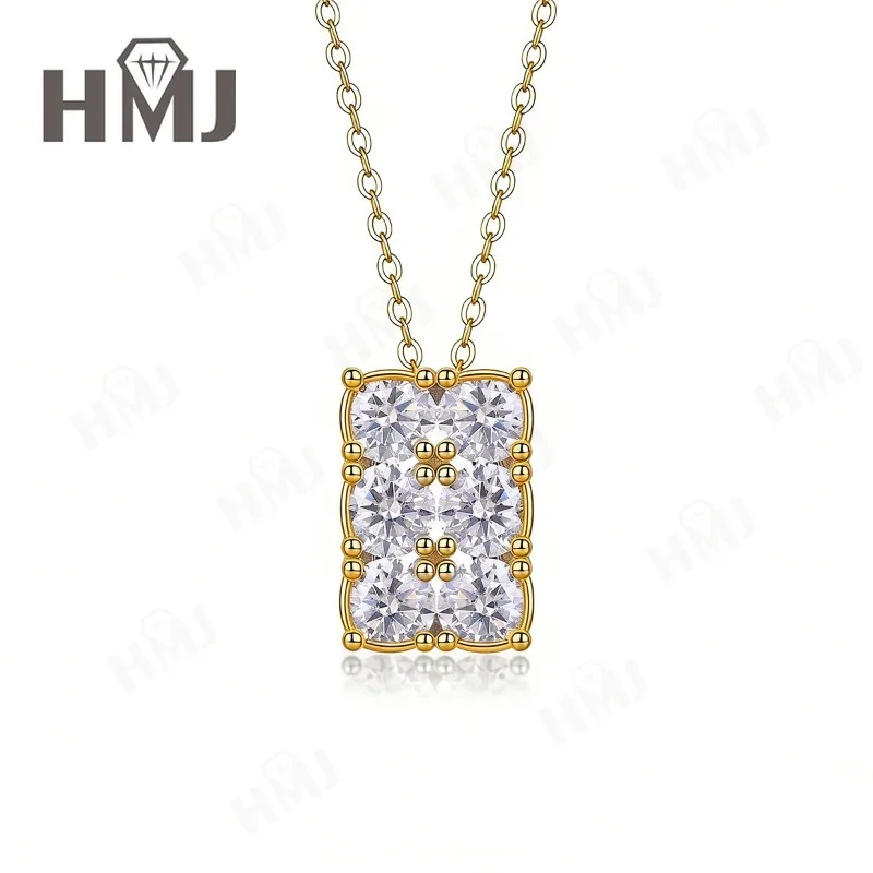 D-Farbe, 1,8 Karat Mossanit-Halskette, 925er Sterlingsilber, Anhänger mit rundem Schliff, VVS1-Reinheit, edler Schmuck, Geschenk für Frauen, Jahrestag – Detail 2