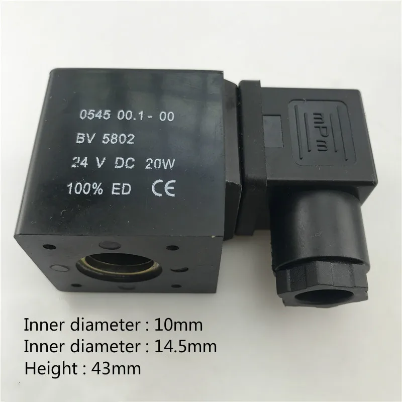 Bobina de Válvula Solenoide 0543 00.100 Bv5763 0545 00.1-00 Bv5802