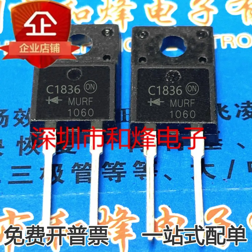 

5PCS-10PCS MURF1060 DYF1060 TO-220F-2 MUR860 10A 600V New And Original On Stock