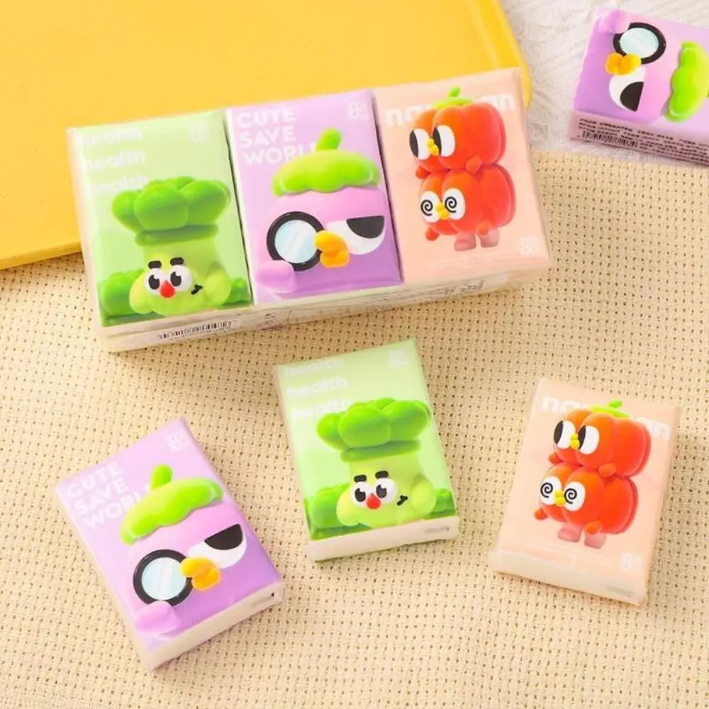 9 Packs Capybara Handkerchief Paper 3Ply Soft Panda Cartoon Handkerchief Paper Skin-friendly Cleaning Bear Toilet