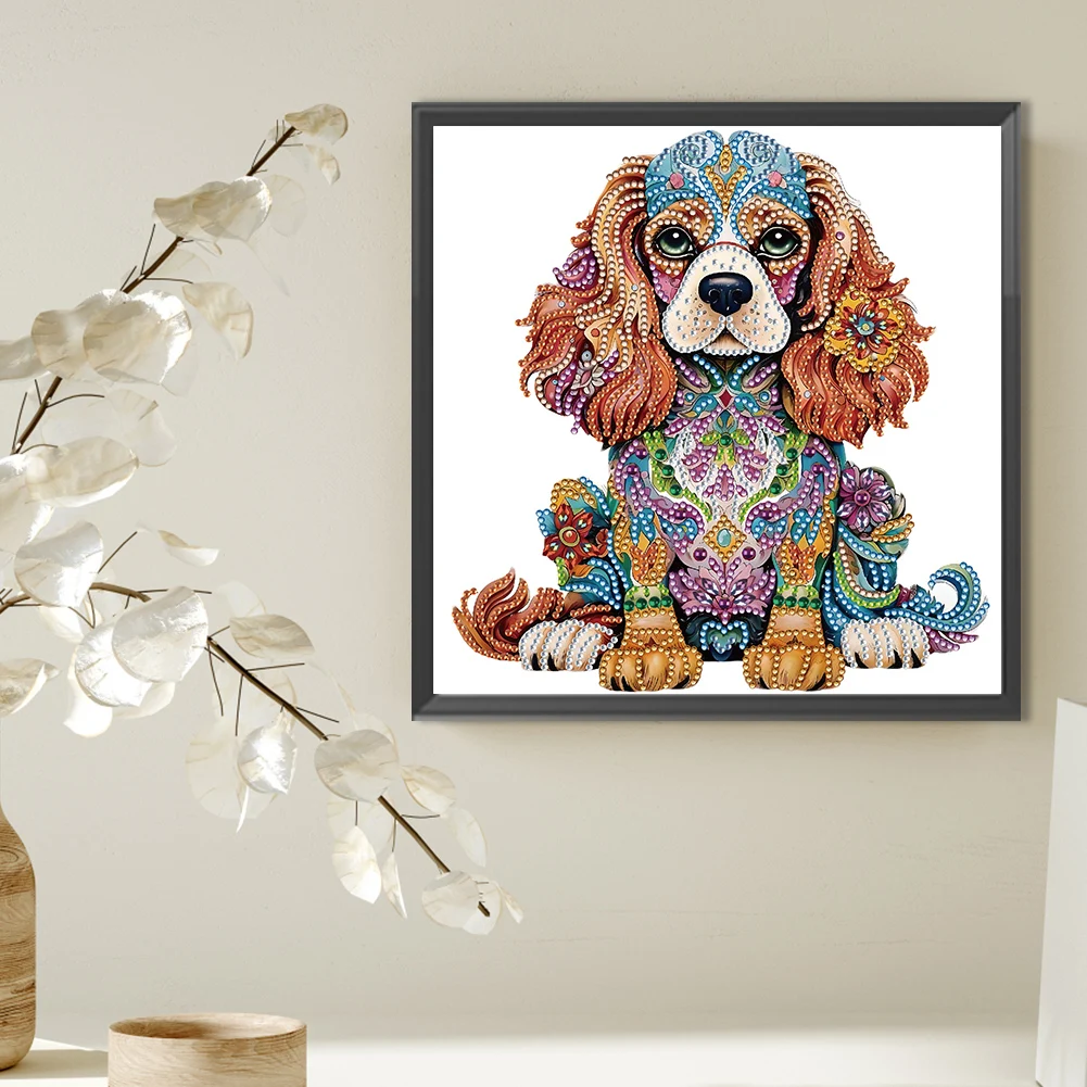 30*30CM 5D DIY Partial Special Shaped Drill Diamond Painting Color Dog Kit Home Decoration Art Craft Mosaic Painting