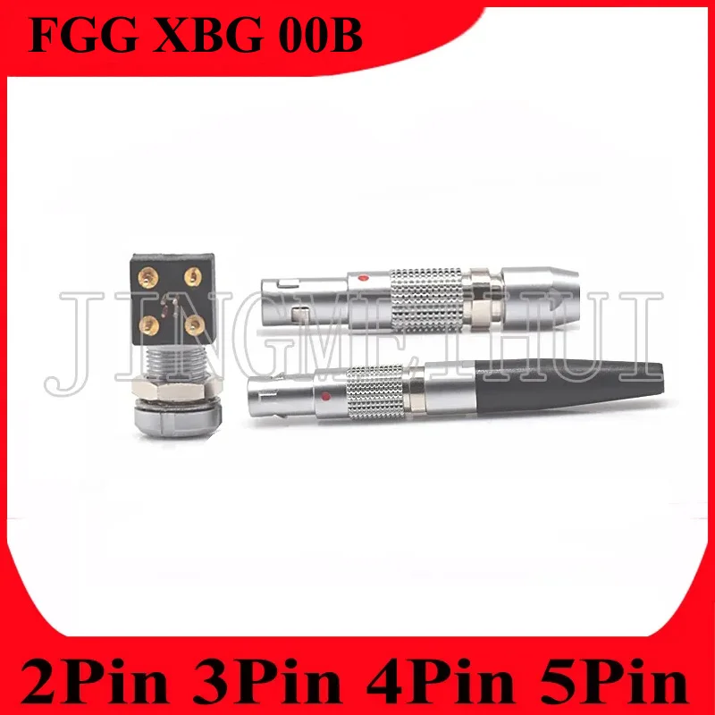 

A Pair FGG XBG.00B 2P 3P 4P 5Pin Push-Pull Self-Locking Aviation Metal Quick Plug and Female Socket Connector For 3mm Cable