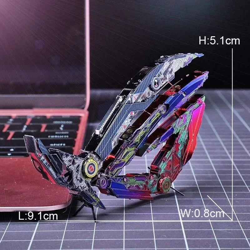 New 3D Mini Metal Puzzle Model Dazzles Republic of Gamers LOGO Metal Decoration DIY Assembly Jigsaw Education Toys for Kids14+y 4
