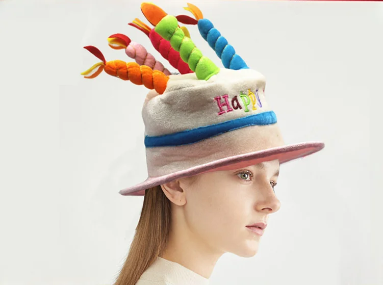 Christmas Birthday Gift Birthday Hat Christmas Decoration Hat Cake Candle Party Performance Cute Fashion Gift