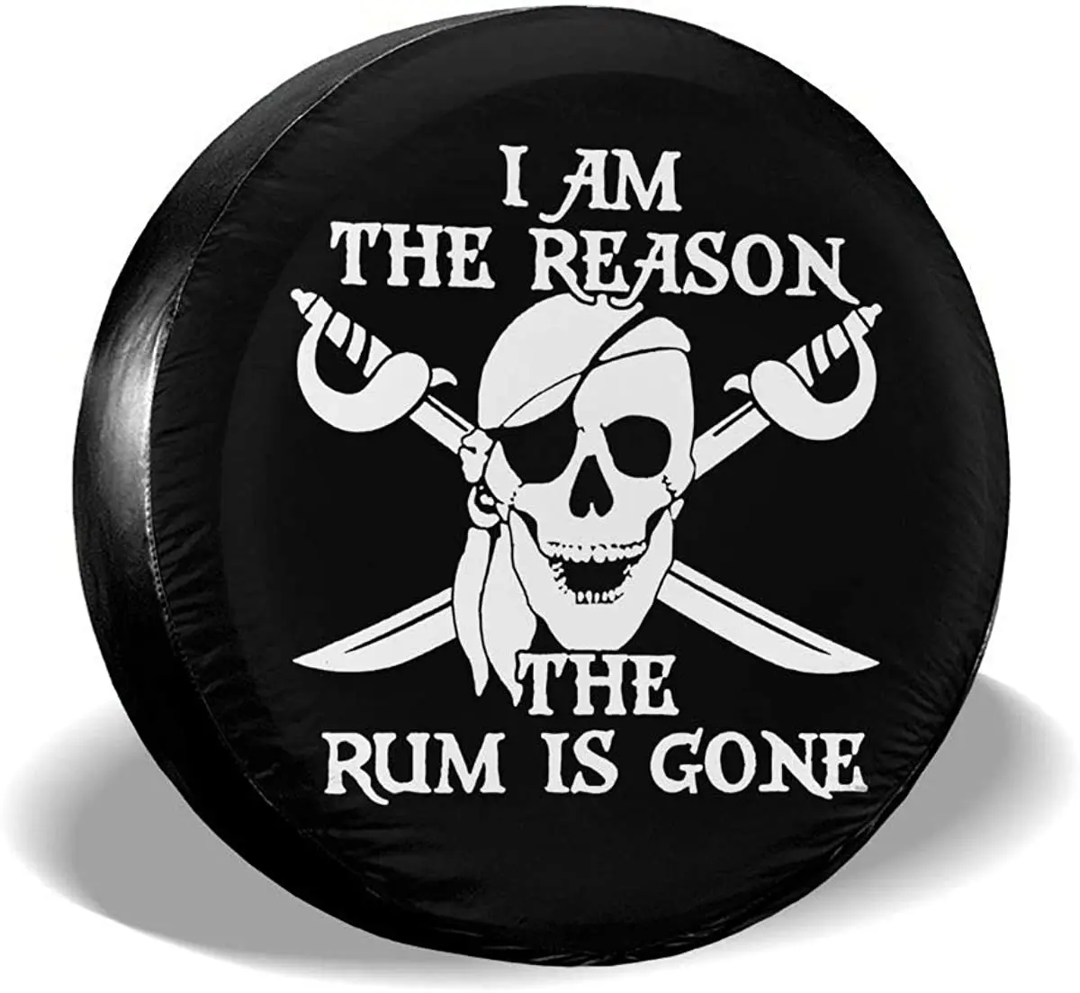 

ZBGIGB Funny Pirate The Reason The Rum is Gone Pirate Cars Spare Tire Cover Cutomobile Tire Cover Tyre Size 14" 15" 16" 17" 18"