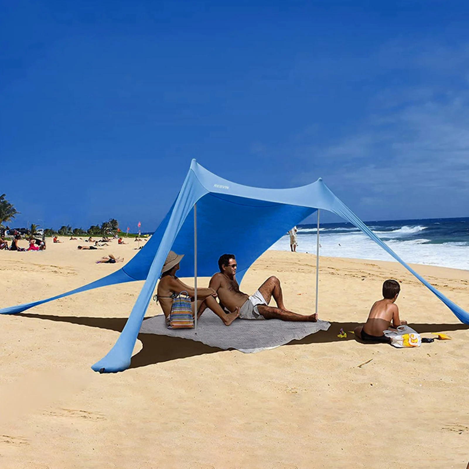 Beach Sunshade Tent With Sandbag Tents 210X150X170cm Canopy Shade Membrane Umbrella Sun Shade Tent Outdoor Camping Supplies