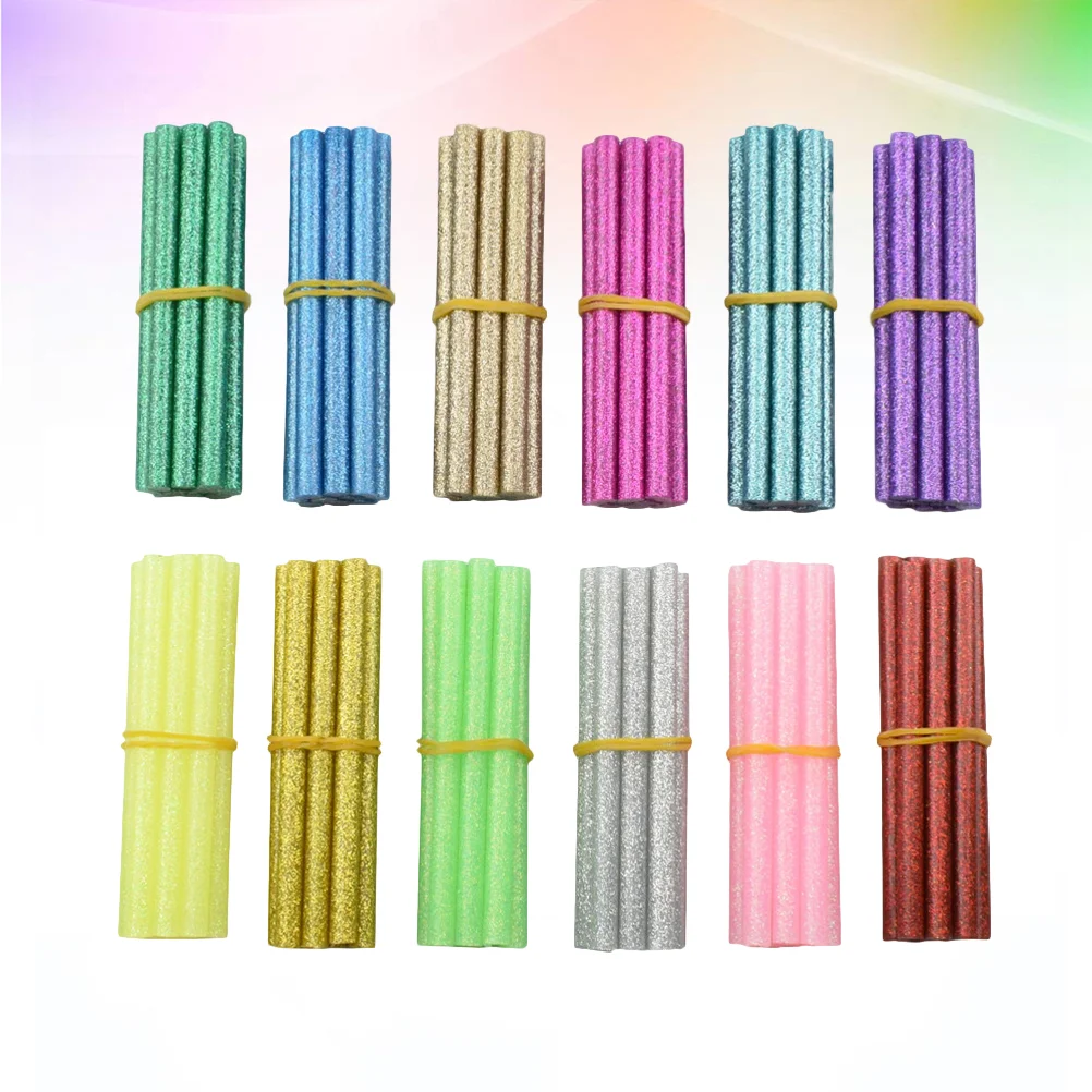 

60 Glitter Hot Glue Sticks Multiple Color Hot Melt Glue Sticks for Craft Project ( 7 x 100mm )