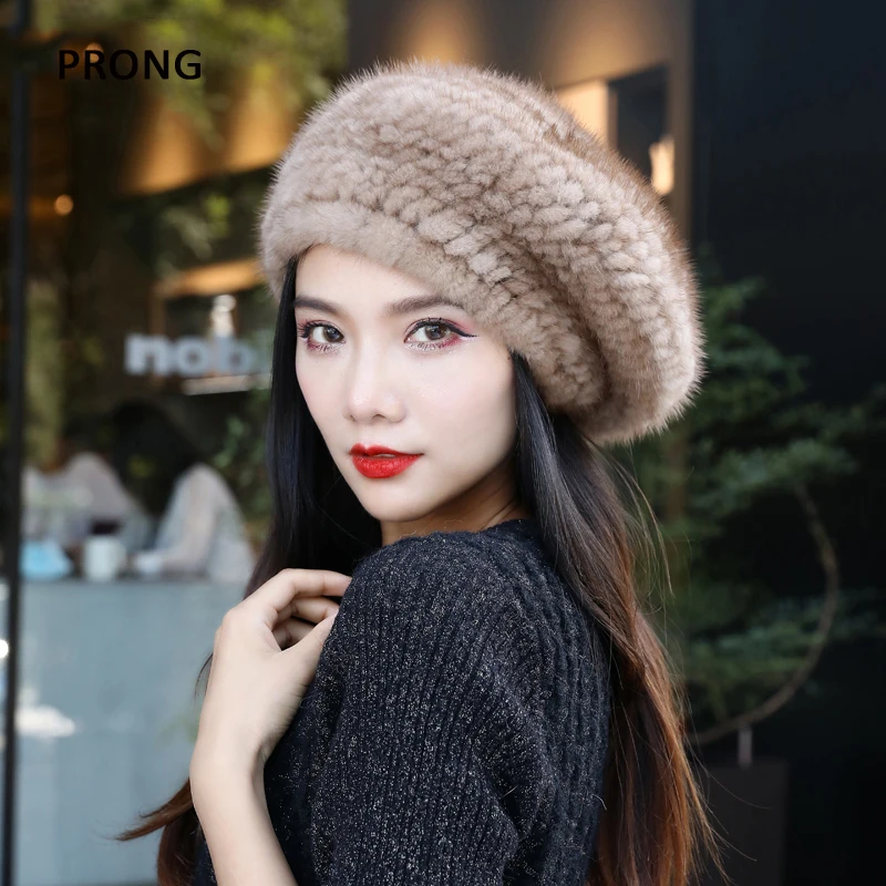 Mink Fur Beanie Hat | Fur Berets Women | Mink Fur Berets | Mink Hat Women | Mink  Fur Caps - Berets - Aliexpress