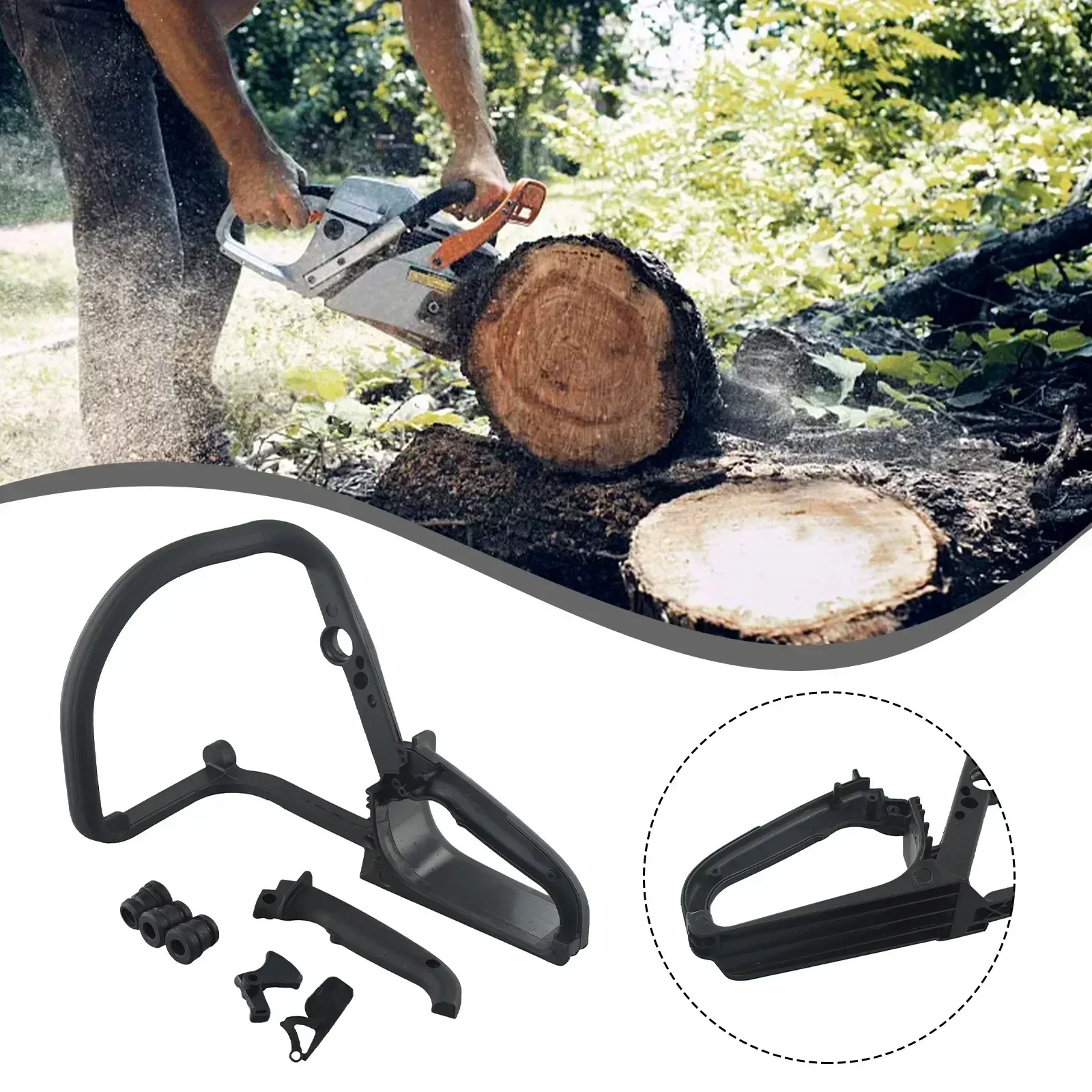Chainsaw Handle Accessories With er For Stihl 017,018,MS170,MS180 Chainsaw 1130 791 4901 Handle Bar Power Equipment Tools