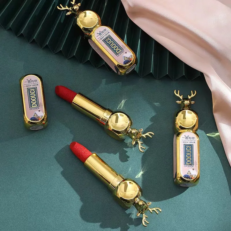 Chinese Style Lipstick Gift Set Box Lasting Moisturizing Nourishing red Lip stick Cosmetics women beauty makeup set 4