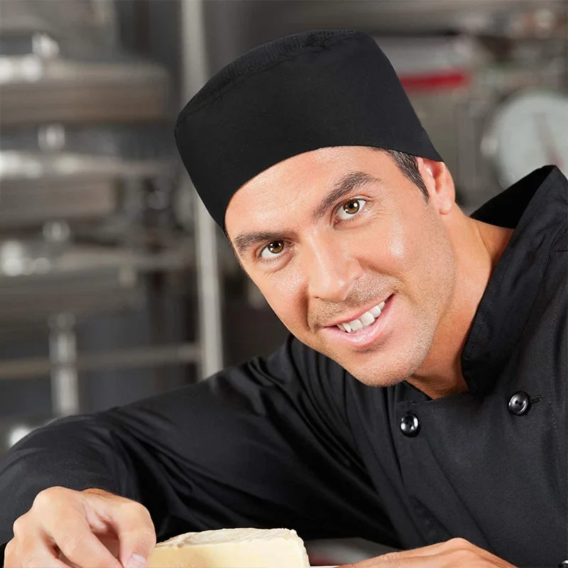 2 Cappelli Da Chef Nero - Morbidi E Regolabili Per Cucina Professionale E Casa - Foto 10