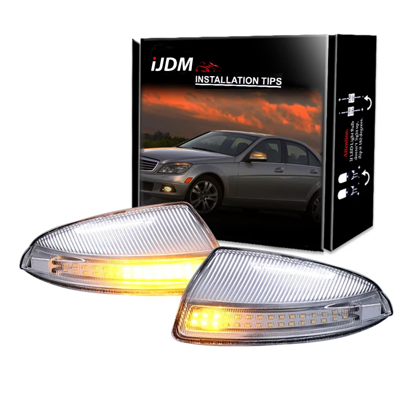 LED Dynamic Turn Signal Light Side Mirror Indicator Blinker For Mercedes Benz C