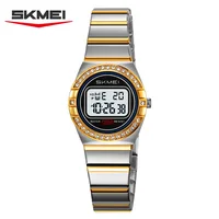 SKMEI 2446 Business Exquisite Women's Watch Waterproof Steel Strip Simple Niche Silver Diamond Elegant Watch relojes de mujer