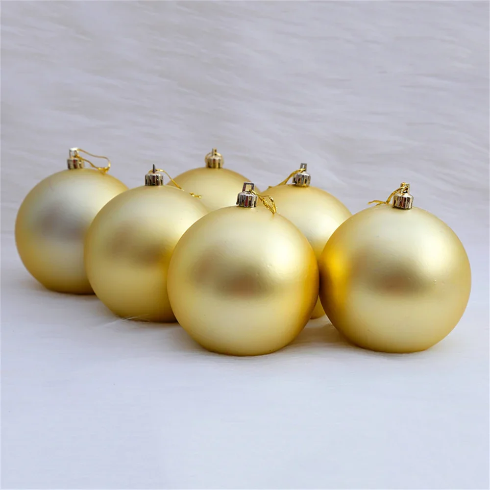 thumbnail image 1 of Adornos para árbol de Navidad de bolas grandes de oro mate rojo de 15 cm para bodas, fiestas de Navidad, decoración de techo para el hogar y la oficina en el año nuevo 2023, 1 of 4