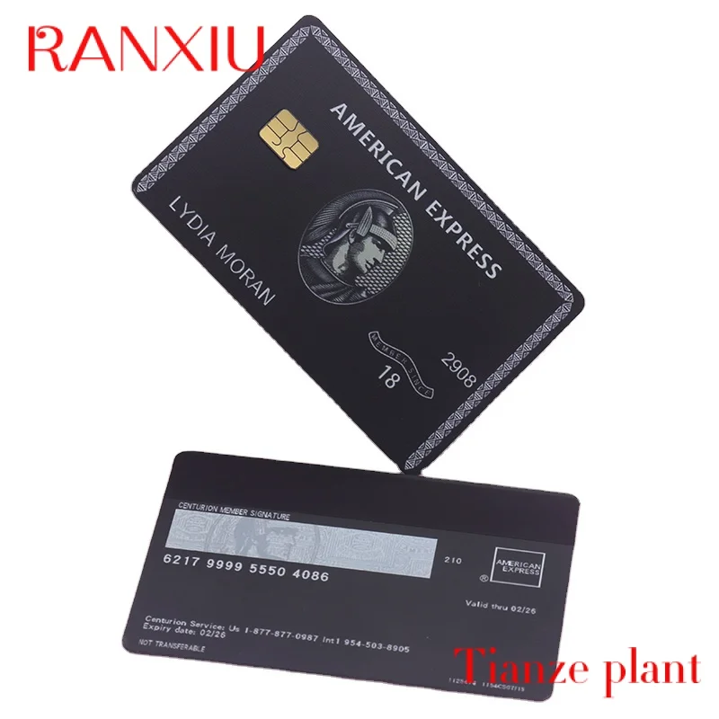 Custom Aex Bla etal Credit Card Laser Engraved etal Car Preiu Custo agnet Spe ebers AEX Centurion ip Card blank