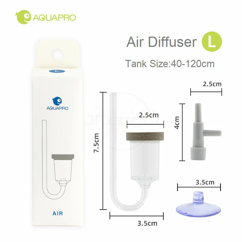 Aquapro Air Diffuser Atomizer Bubble Counter Stone Check Valve For Aquarium Fish Tank Mini Nano Generator Oxygen Filter Pump 6