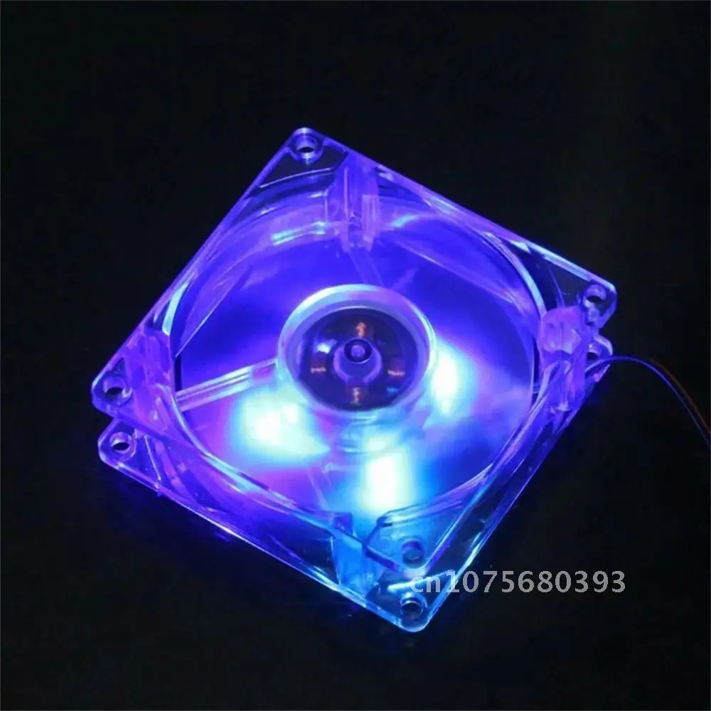 

Computer PC Fan 8025 80mm LED Silent Cooling Fan 12V LED Luminous Chass Computer Case Cooling Fan Mod Easy Installed