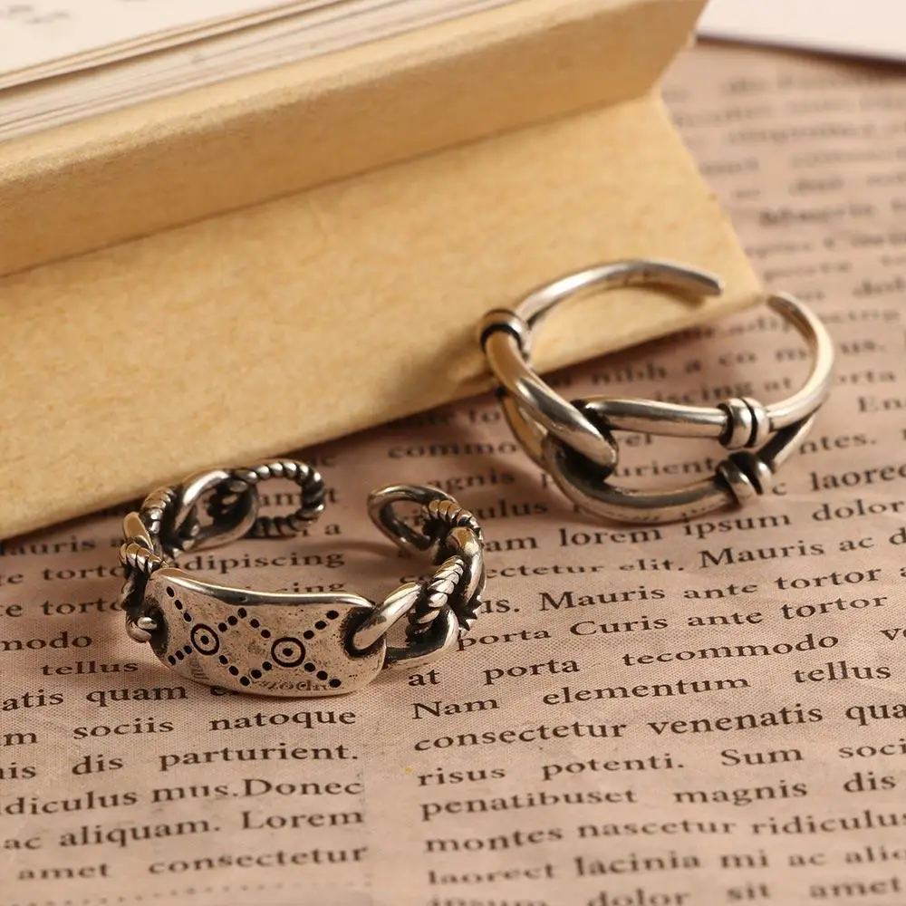 Personalità Selvaggia Semplice Donne Coreane Gioielli Di Moda Anello Annodato In Lega Ad Anello Aperto