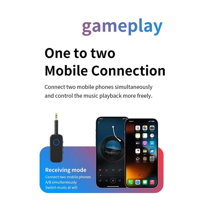 JABS-블루투스 6.0 수신기 송신기 3.5Mm AUX 잭 비행기 여행용 헤드셋 자동차 TV 컴퓨터용 오디오 변환기