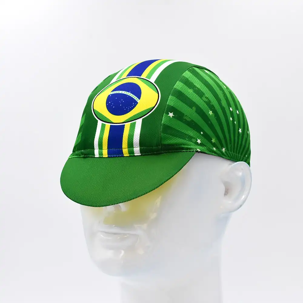 2 Styles Green New Brazil CLassical Cycling Caps Breathable Unisex Gorra Ciclismo JIASHUO