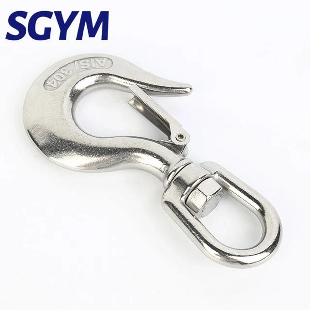 Heavy Duty 304 Stainless Steel Swivel Snap Hook Cargo Hook Grab Hook  Rotating Ring Pull Load-Bearing Hook - AliExpress