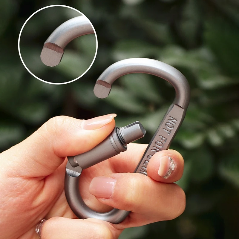 5pcs Tactical Carabiner Edc Gadgets Outdoor Survival Caribiner Keychain Tactical Goods Accessories Quickdraw Clip Caribiner Hook 4