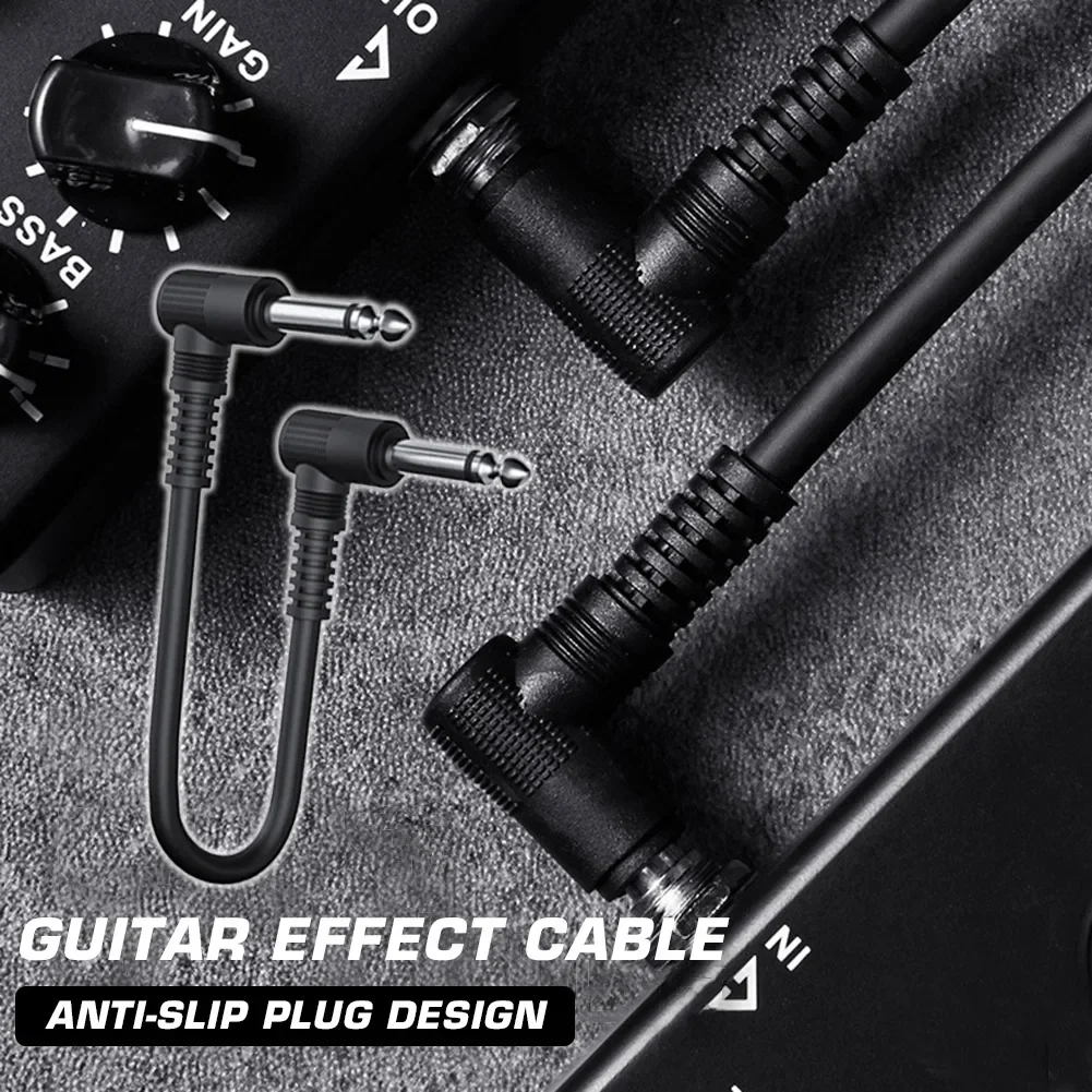 6.35 Electric Effect Pedal Cable Guitar Bass 15cm Guitar Amplifier Patch Cord Lightweight Portable Music Elements