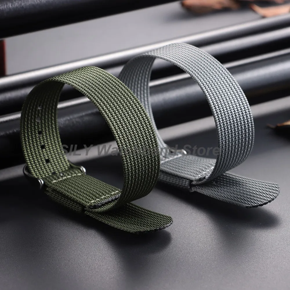 Herren Army Sports Atmungsaktives Nylon-Uhrenarmband 18/20/22 mm geflochtenes Nylonarmband für Seiko Stoff Nylonarmband Armband für Omega – Detail 3