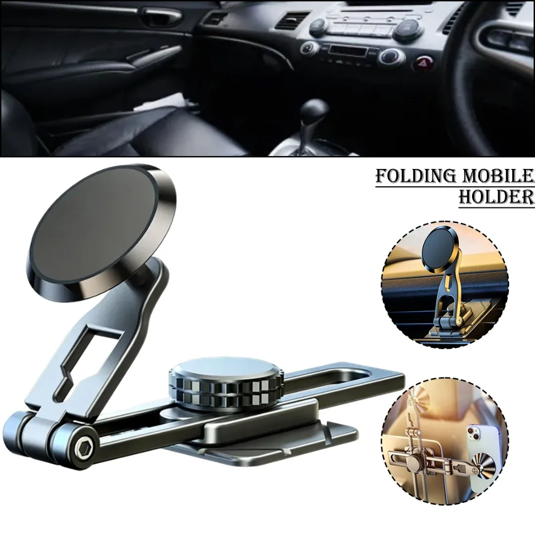 

New 360 Degree Rotation Magnetic Phone Holder Foldable Car Mount Stand Dashboard Convenient to Use Durable and Practical Product