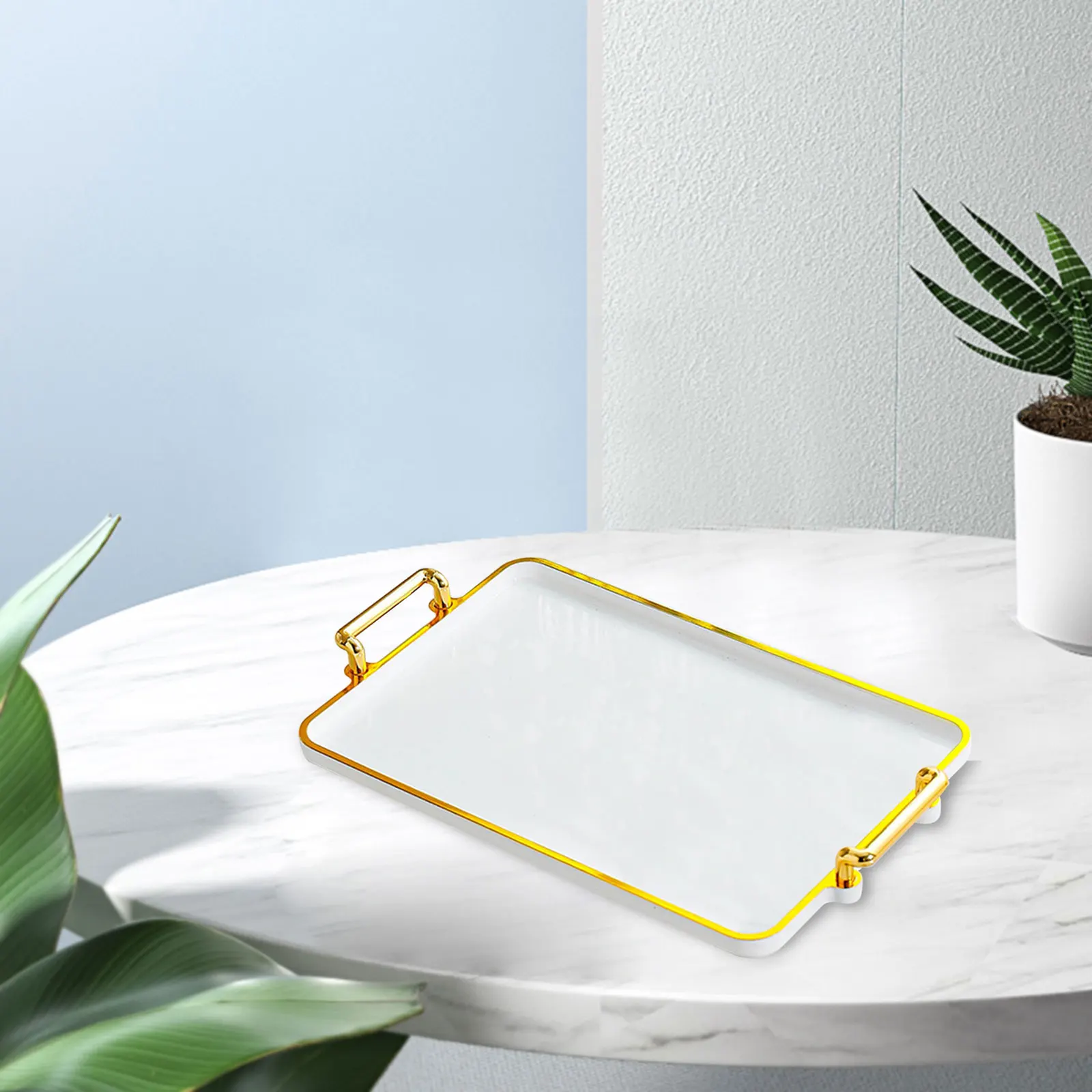 Serving Tray with Handles Eating Tray Cosmetic Storage for Home Countertop Centerpiece Rectangular Table Decor Food wooden serving tray,tea tray