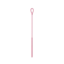 Extra Long 9mm Silicone Straw Cleaning Brushes - Reusable and Bendable (Pink)