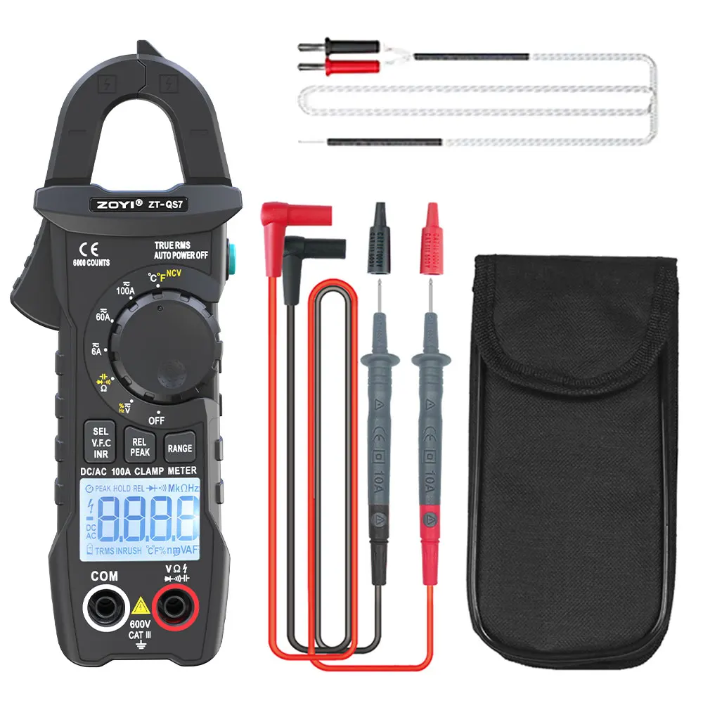 ZOYI ZT-QS7 DC/AC Current and Voltage Clamp Meter with VFC
