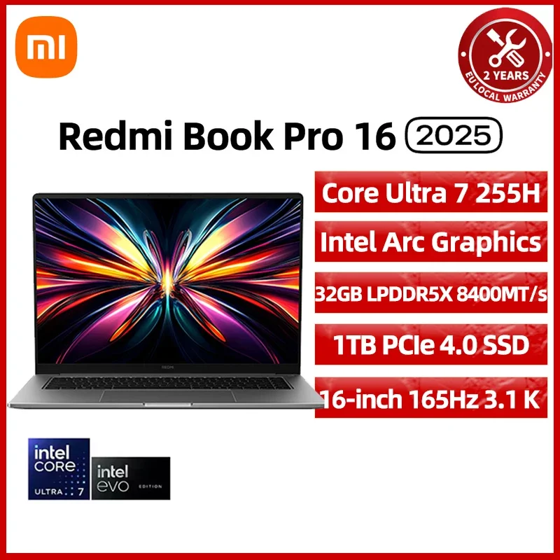 Xiaomi REDMI Book Pro 16 Laptop 2025 Ultra 7 255H/Ultra Xiaomi REDMI Book Pro 16 Laptop 2025 Ultra 7 255H/Ultra