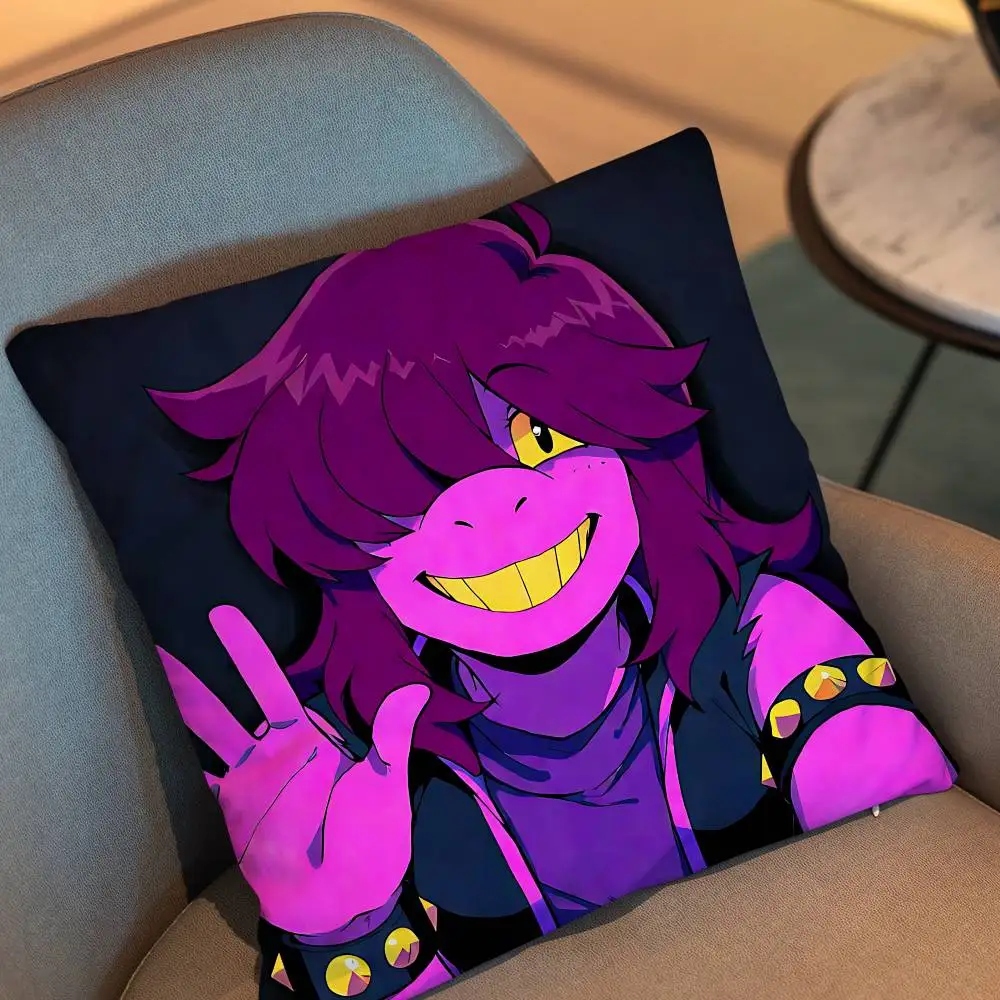 Noelle Holiday Deltarune Susie 베개 케이스 사무실 쿠션 소파 자동차 침실 장식 쿠션 커버에 적합