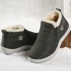 Men's Warm Winter Ankle Boots with Fur Lining - 45 (Green)
